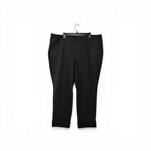 Believe in Your Own Beauty‎ Belle Kim Gravel Cuffed Cropped Pull On Jeans 26W
